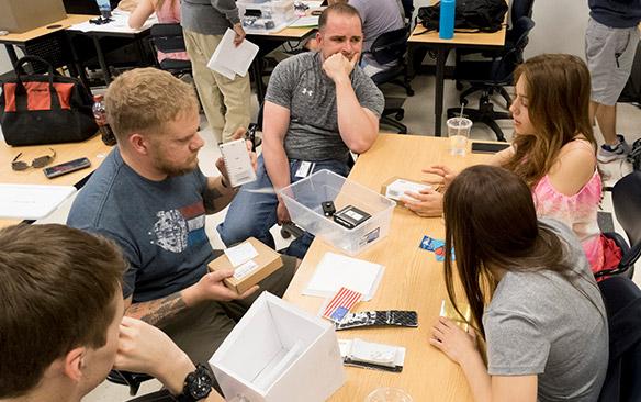 Aviation and Aerospace students in the classroom.